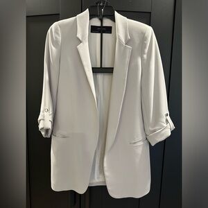 Zara Light Gray Open Front Blazer 3/4 sleeve size XS
